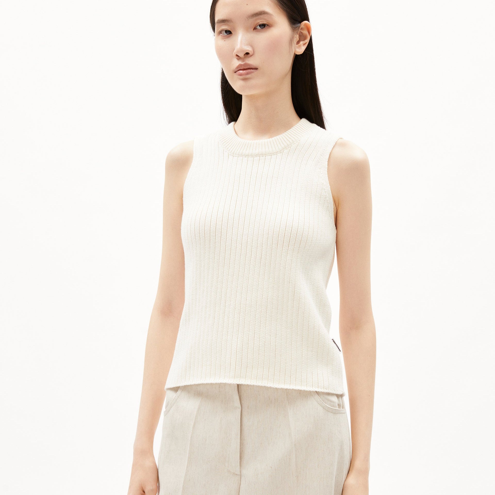 ARMEDANGELS Regular Fit Stricktop "WIOLAA" Off White