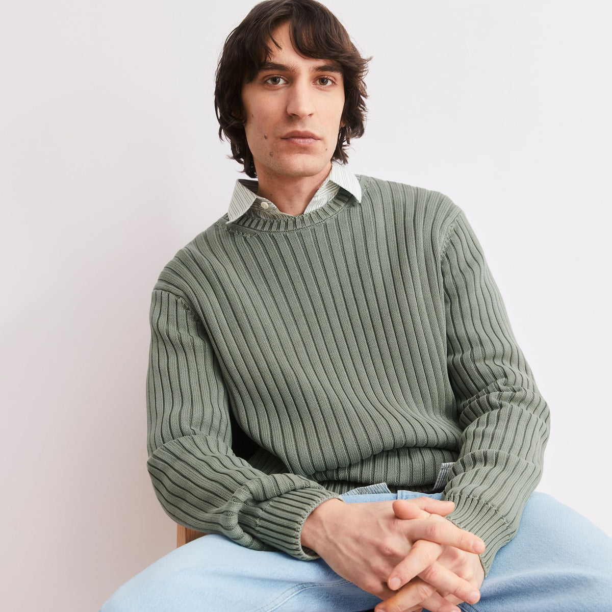 ARMEDANGELS Herren Strick Pullover "PIGMENT DYE RIB KNIT"