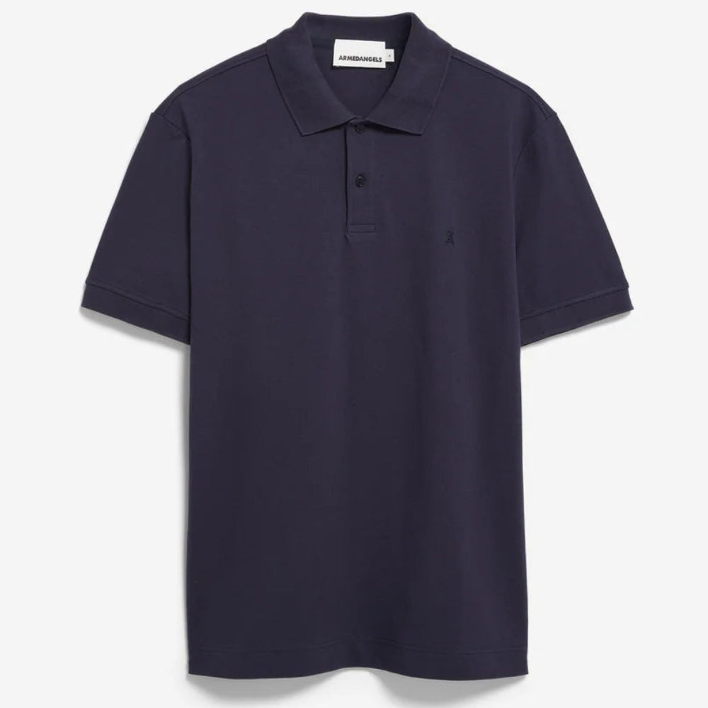ARMEDANGELS Men Casual Jersey Polo Shirt "MAARIO" Night Sky