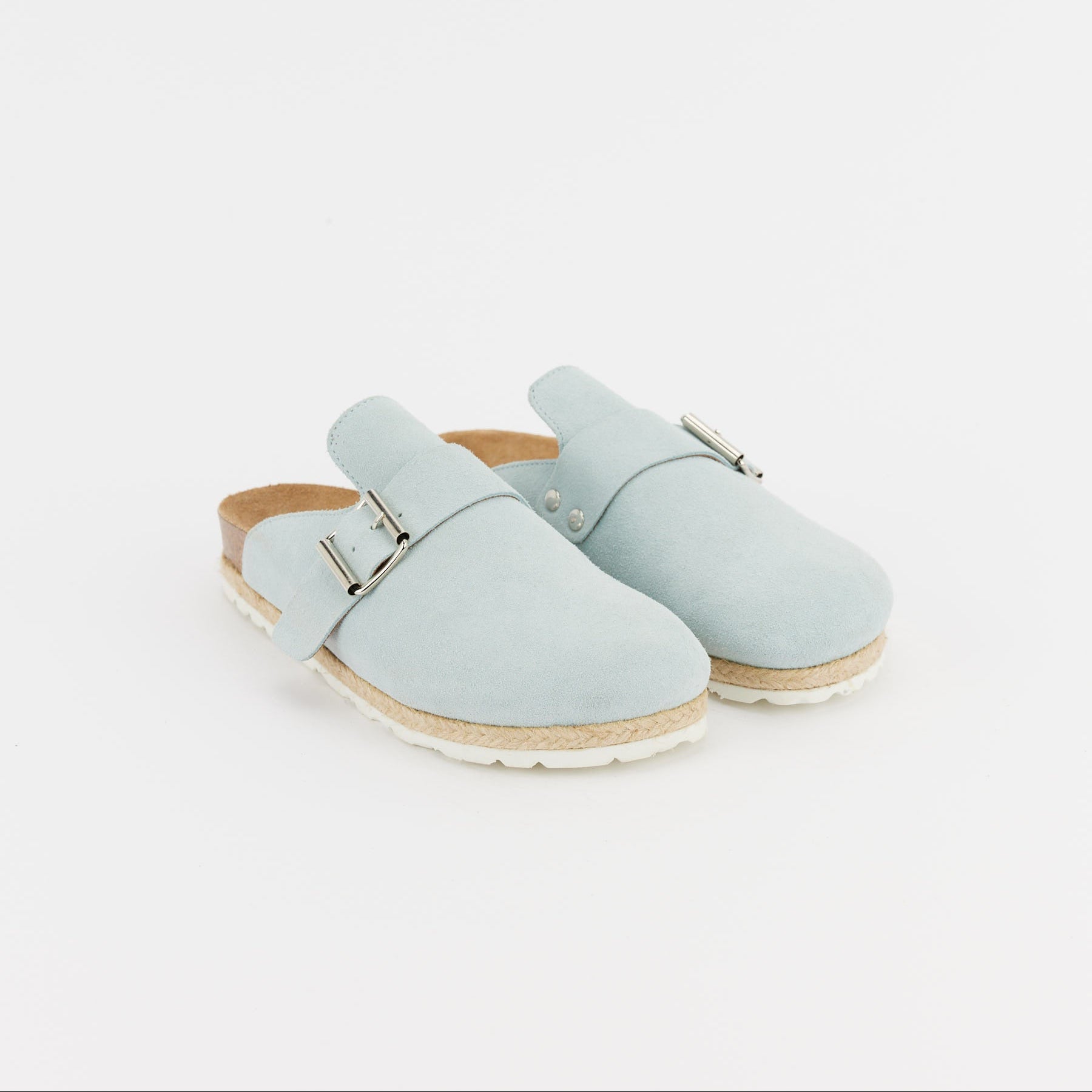 Espadrij l´originale Damen Schuhe "CLOQ VELOUR BOUCLE" Bleu Glace