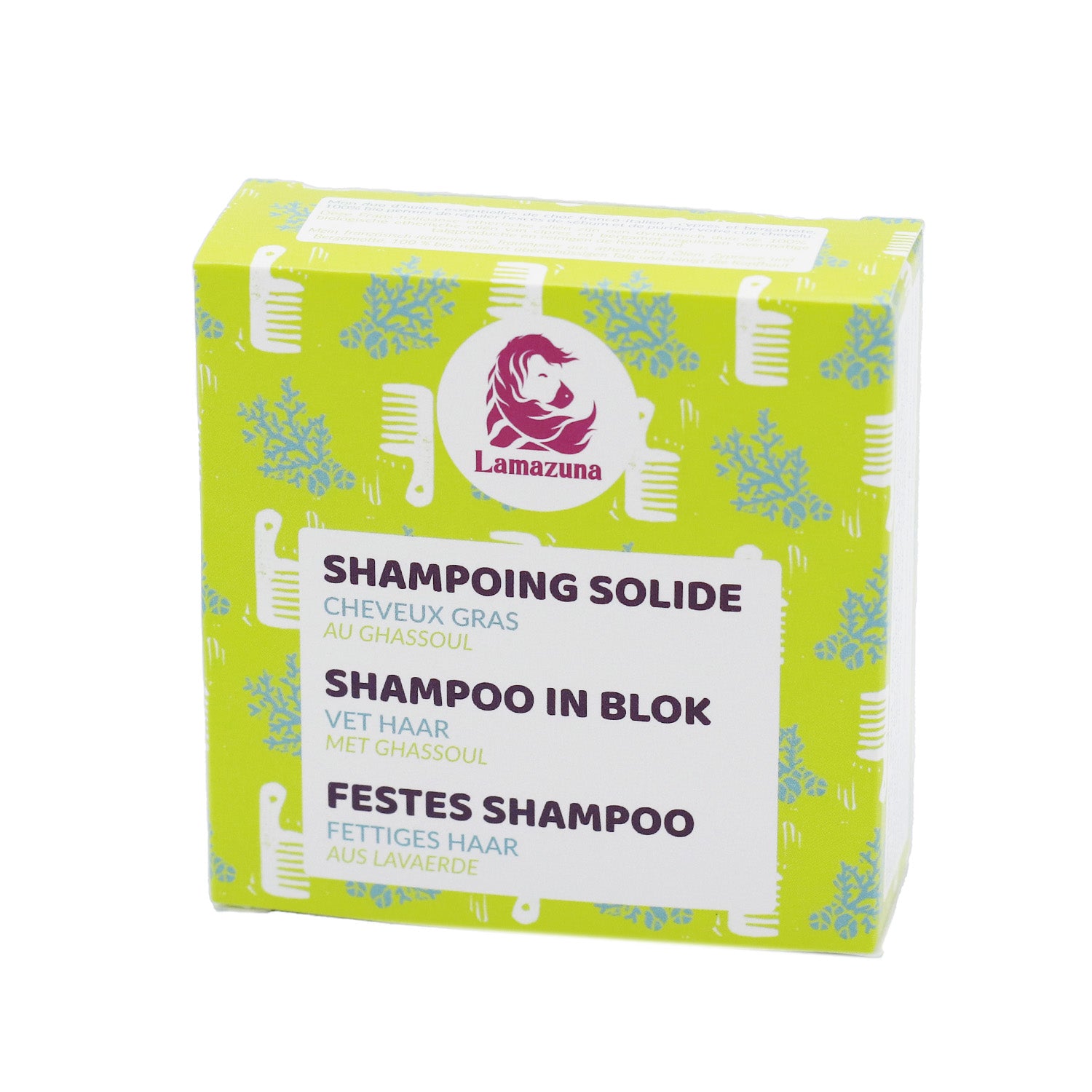 Lamazuna Festes Shampoo "fettiges Haar" - LAVAERDE 70 ml Lavaerde Ghassoul