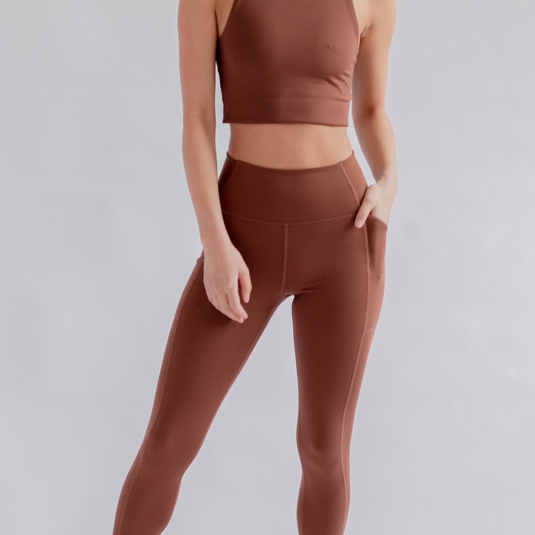 Girlfriend Collective Leggings "Pocket High-Rise" 7/8
