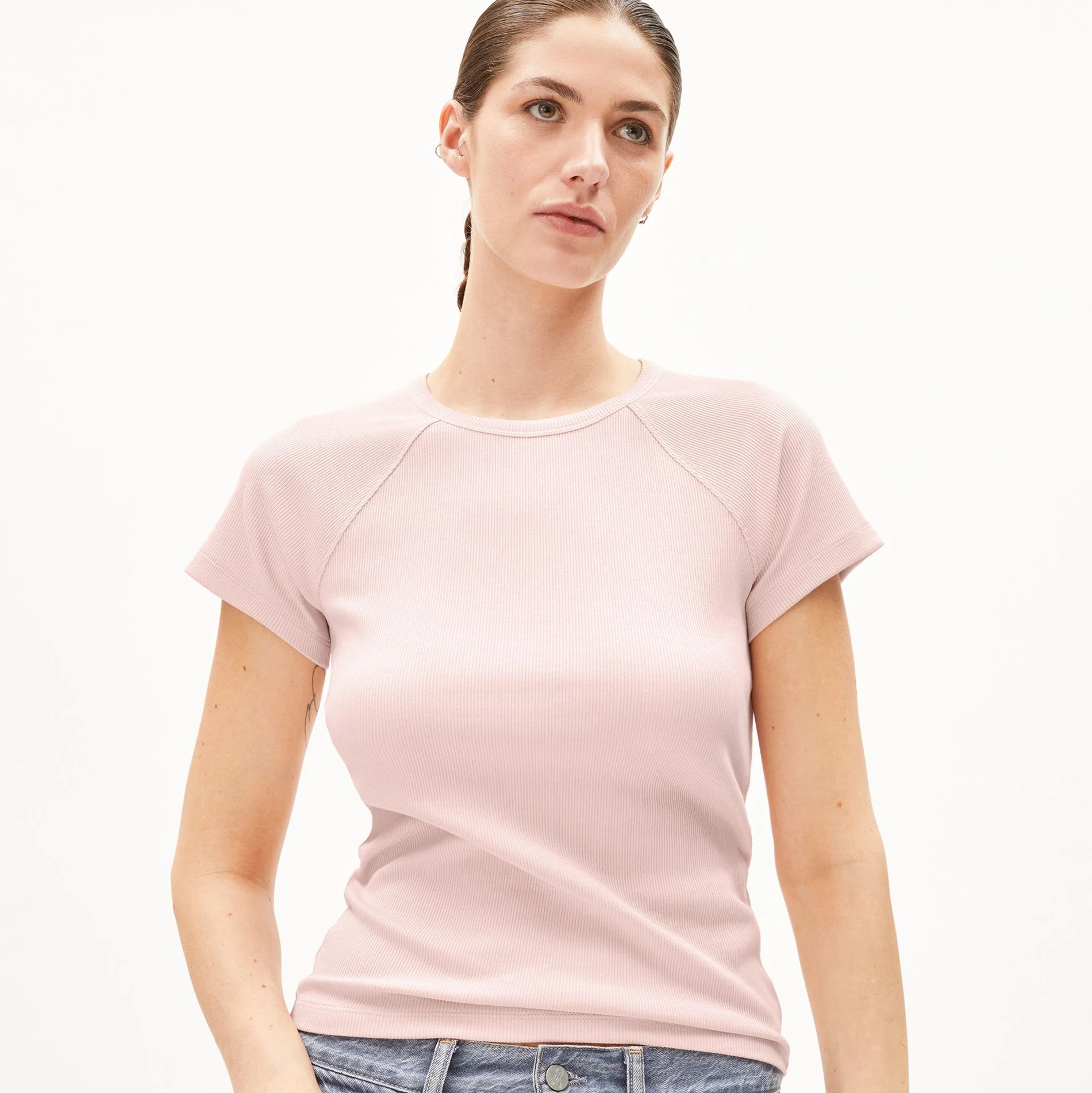 ARMEDANGELS Damen Casual Jersey T-Shirt "HANJAA" Rosalilly