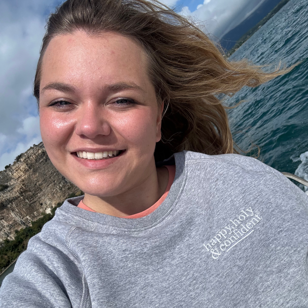 Rock on & Namasté Sweatshirt "Happy Holy & Confident"