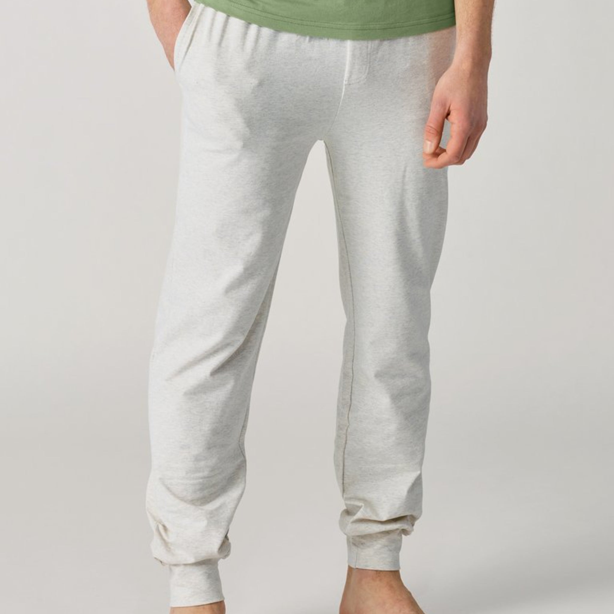 Lotuscrafts Organic Mens Yoga Pants XS Light Grey Marl