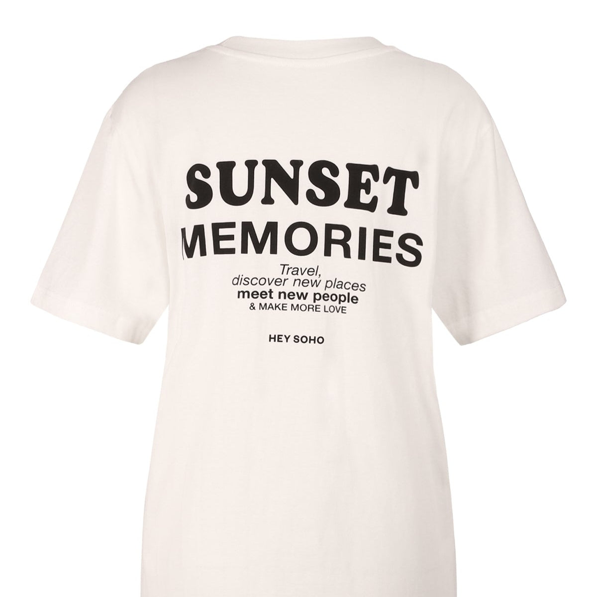 hey soho T-Shirt "Sunset Memories" Weiß Schwarz