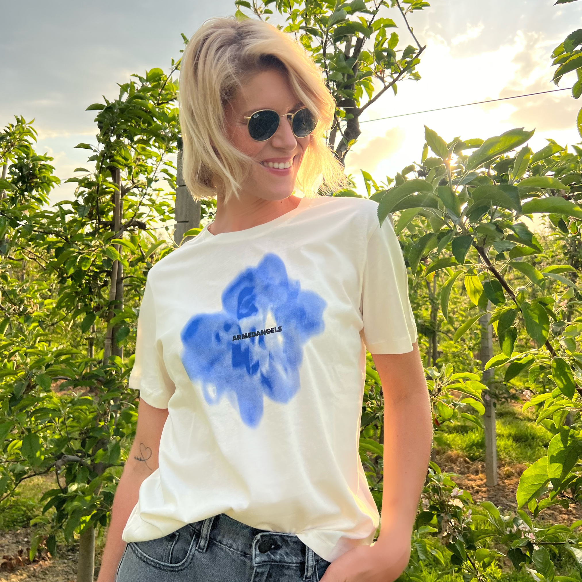 ARMEDANGELS T-Shirt "MAARLA THERMAAL FLOWER"