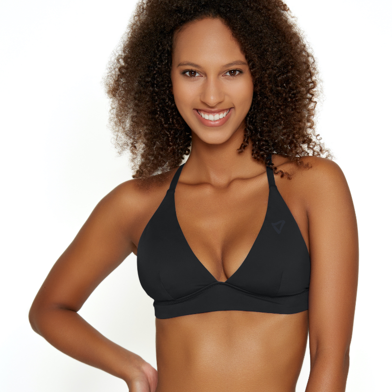 Crystal Flow Bikini Top "Amien" L Schwarz