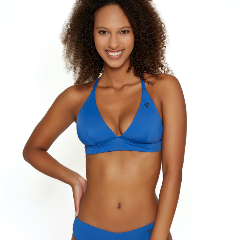 Crystal Flow Bikini Top "Amien" L Blau