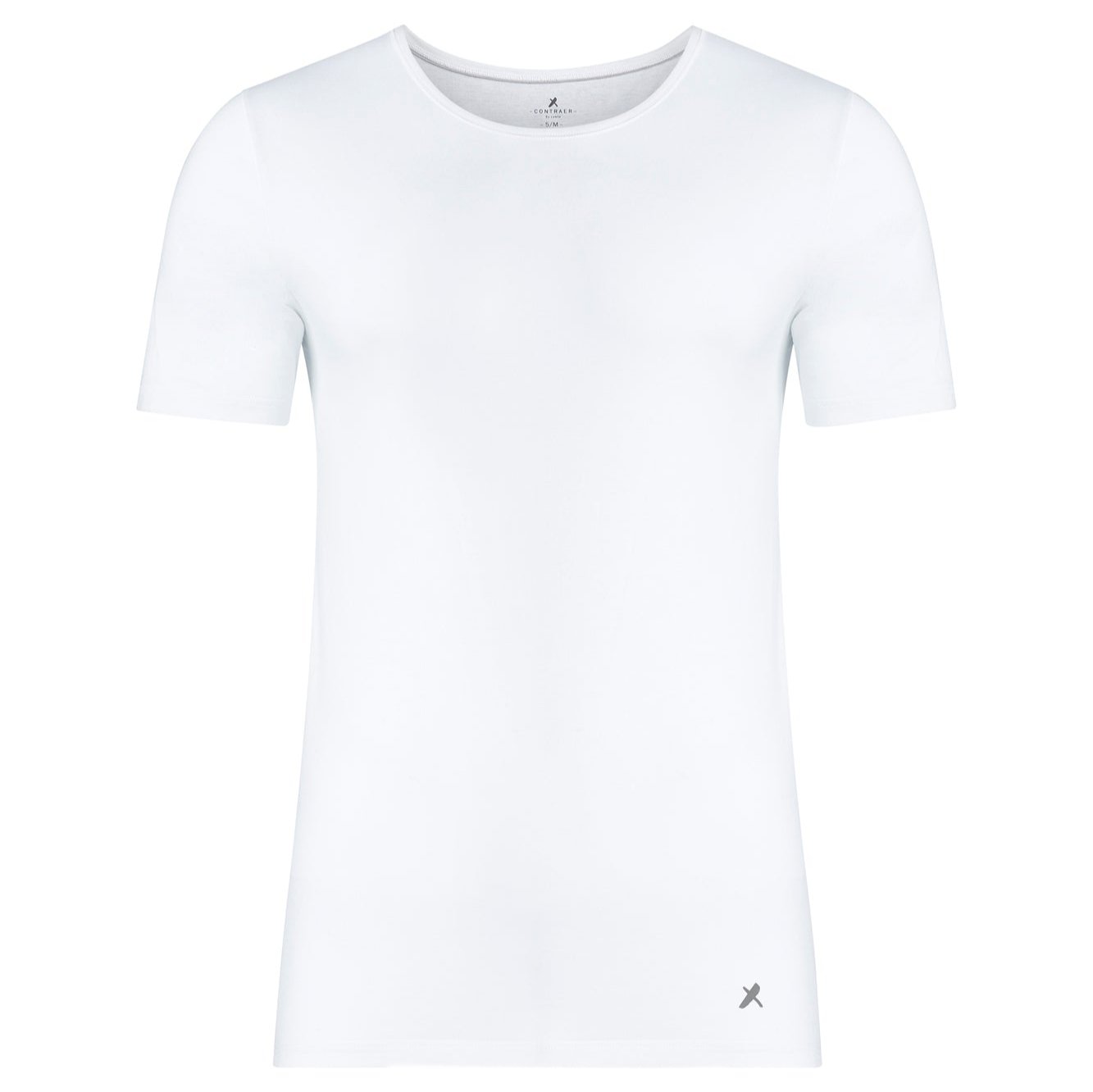 Contraer Rundhals T-Shirt kurzarm Weiß