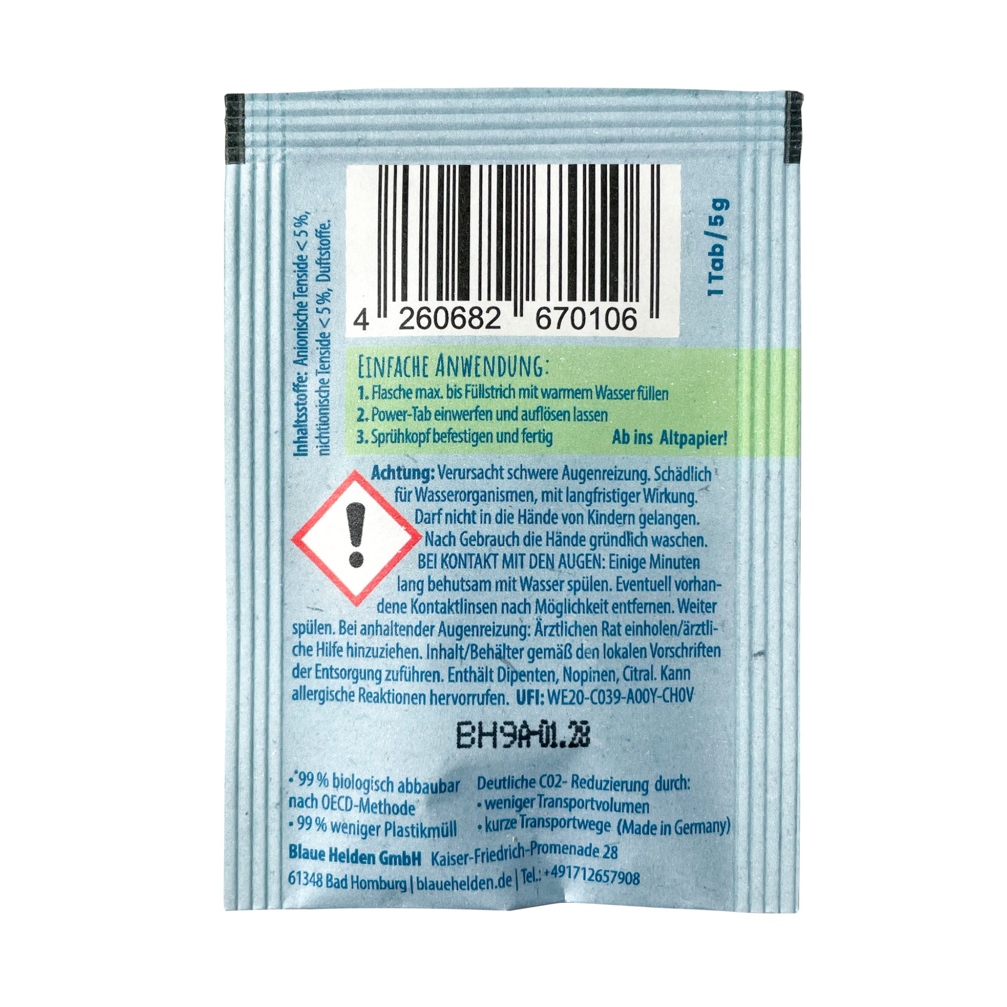 Blaue Helden Allzweckreiniger zum Nachfüllen "Power-Tab" 5 g