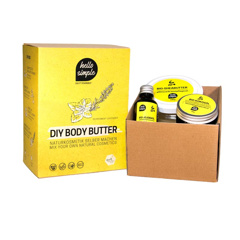 hello simple DIY Set Body Butter 180 ml Pfefferminz-Lavendel