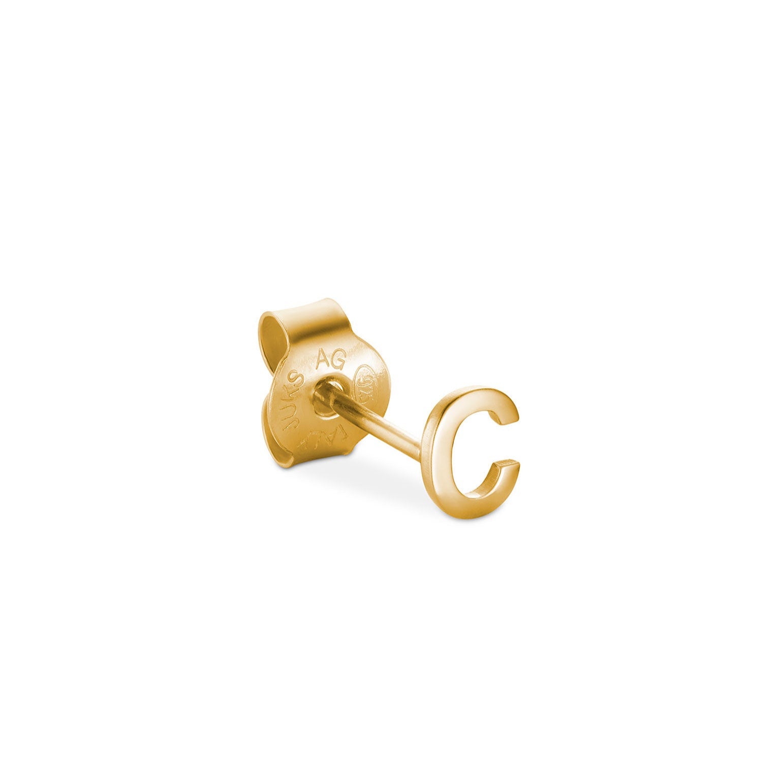Jukserei Ohrstecker "LETTER" Gold C