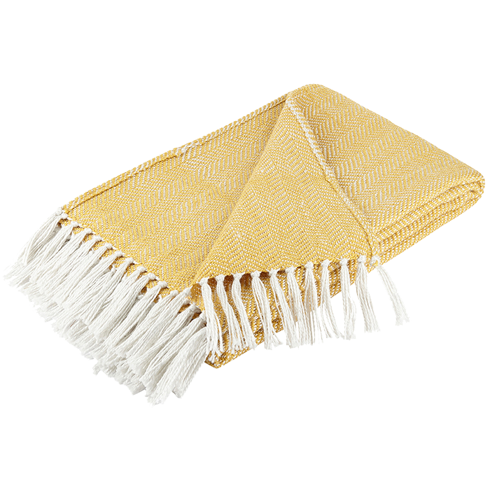 LIV interior Outdoor Decke "HERRINGBONE" 130x180 cm Yellow