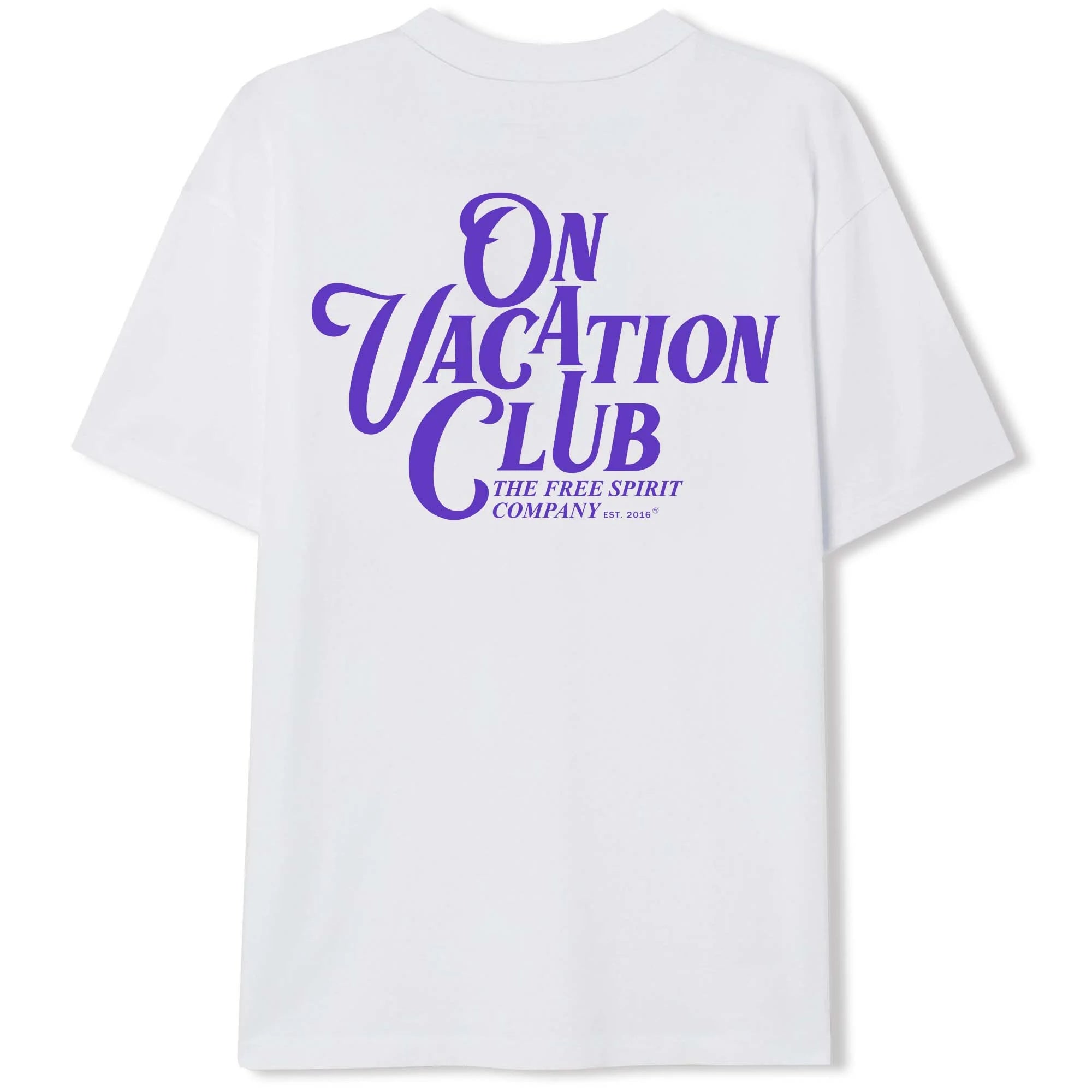 On Vacation Unisex T-Shirt "Calligraphy" White