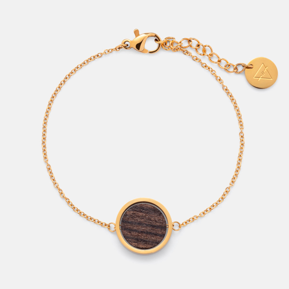 KERBHOLZ Armband "CIRCLE BRACELET" Sandalwood Shiny Gold