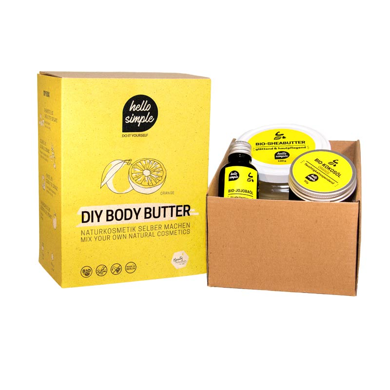 hello simple DIY Set Body Butter 180 ml Orange