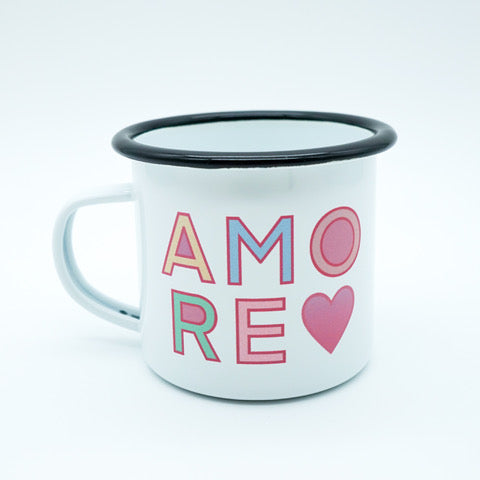 OhRuby Emaille Tasse "amore" Neue Version