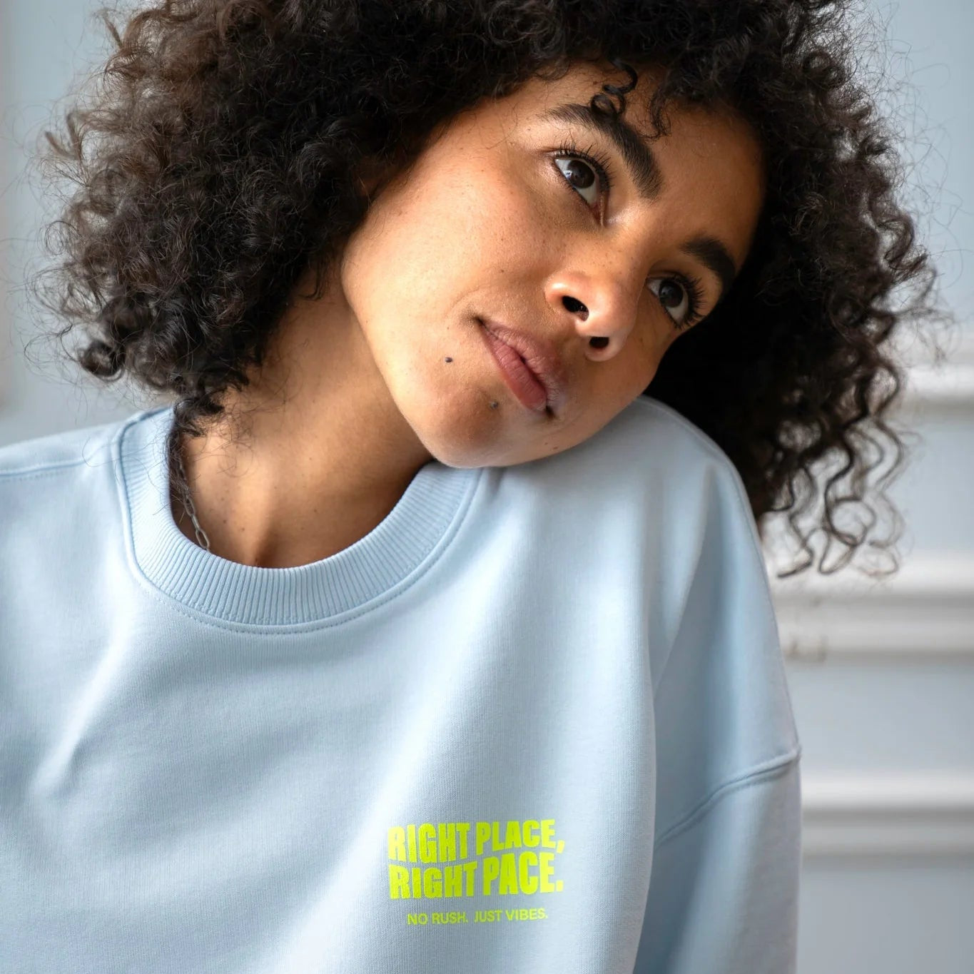 Kiss My Neon Sweater "Right Place Right Pace"