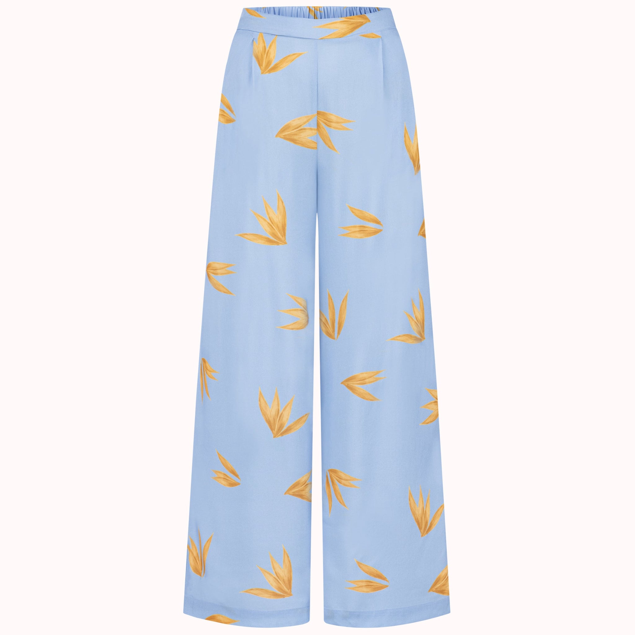 Rock on & Namasté Hose "Golden Leaves" Hellblau