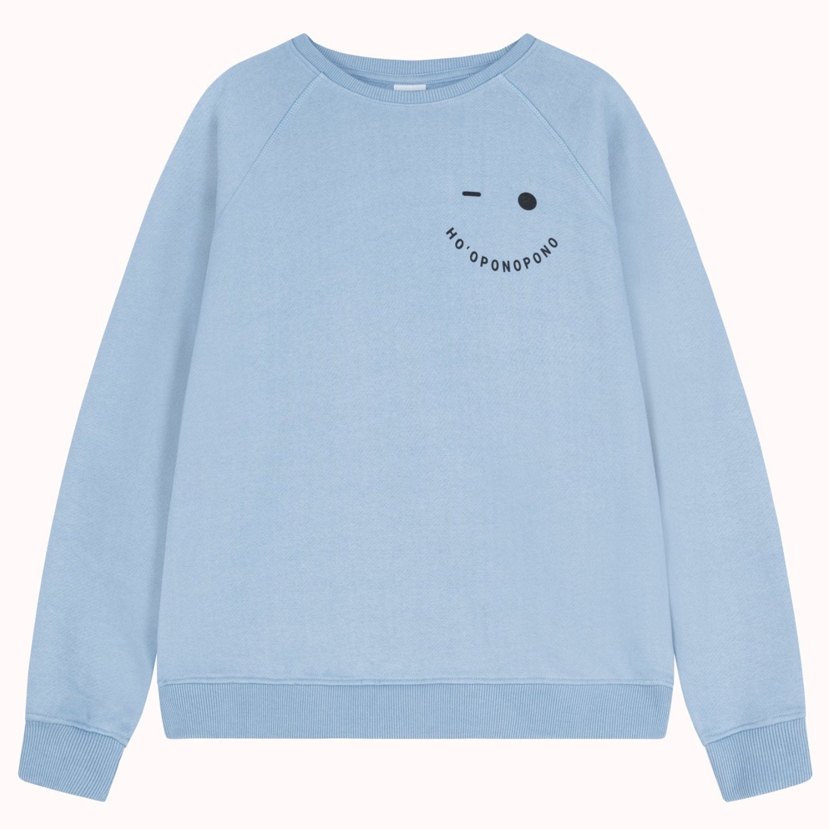 Rock on & Namasté Sweatshirt "Ho'Oponopono" Ice Blue