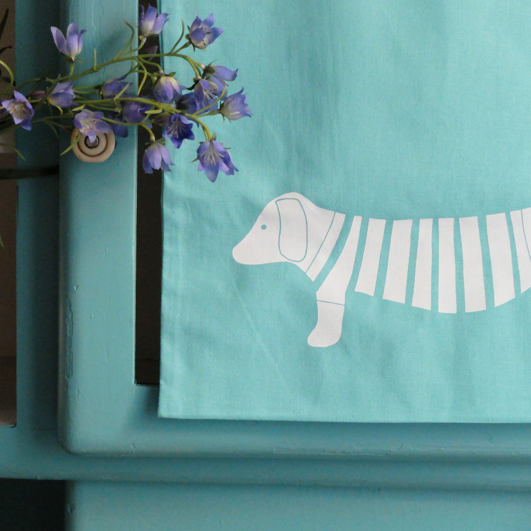 wonder of today Stofftasche Dackel (mint) Groß (36 x 41 cm)