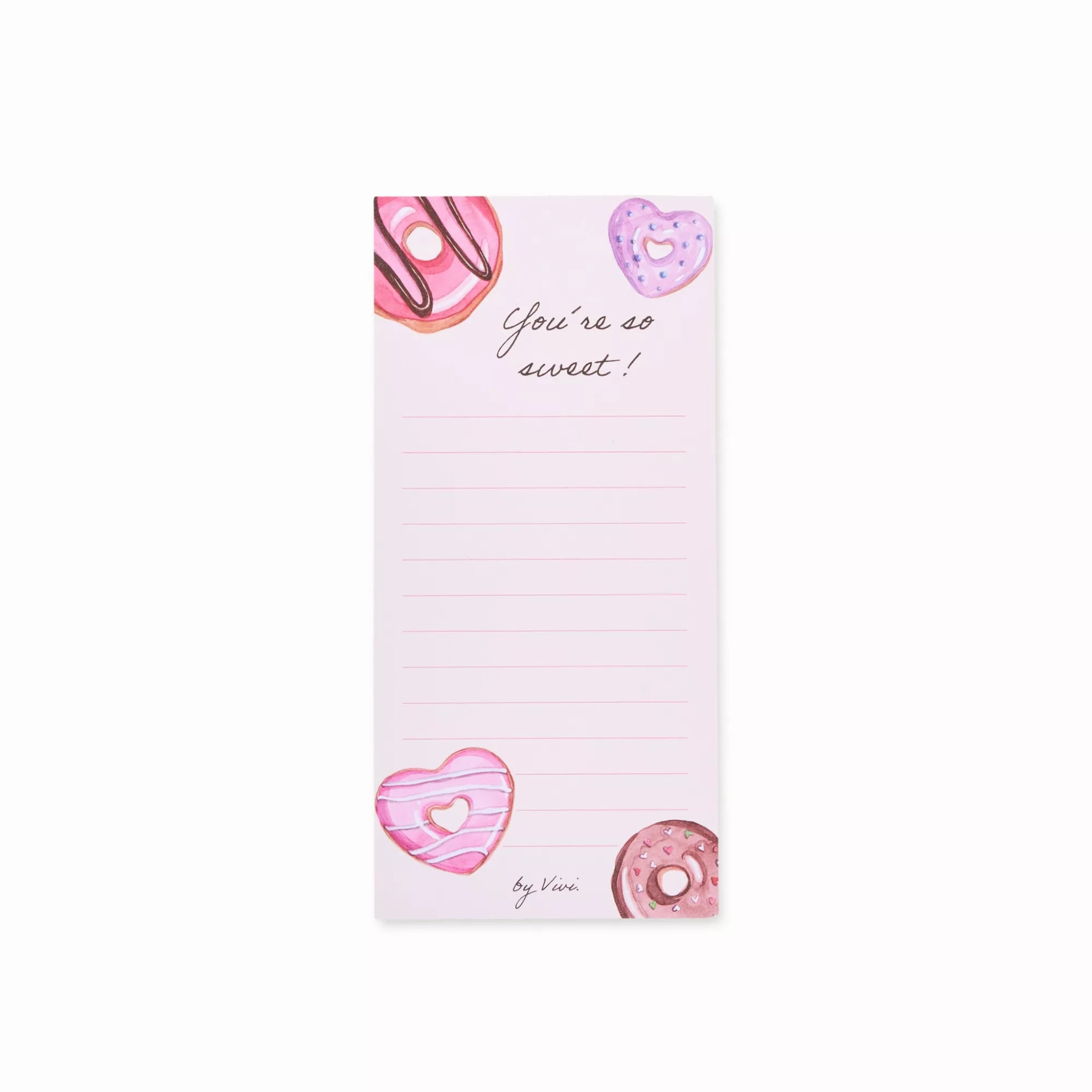 by Vivi Notizblock 10x21 cm Donuts
