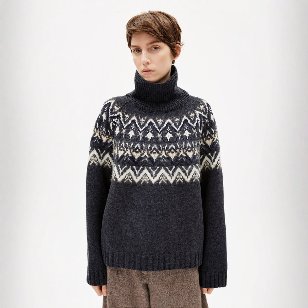 ARMEDANGELS Strick Pullover "ELVARAA" Steel Melange