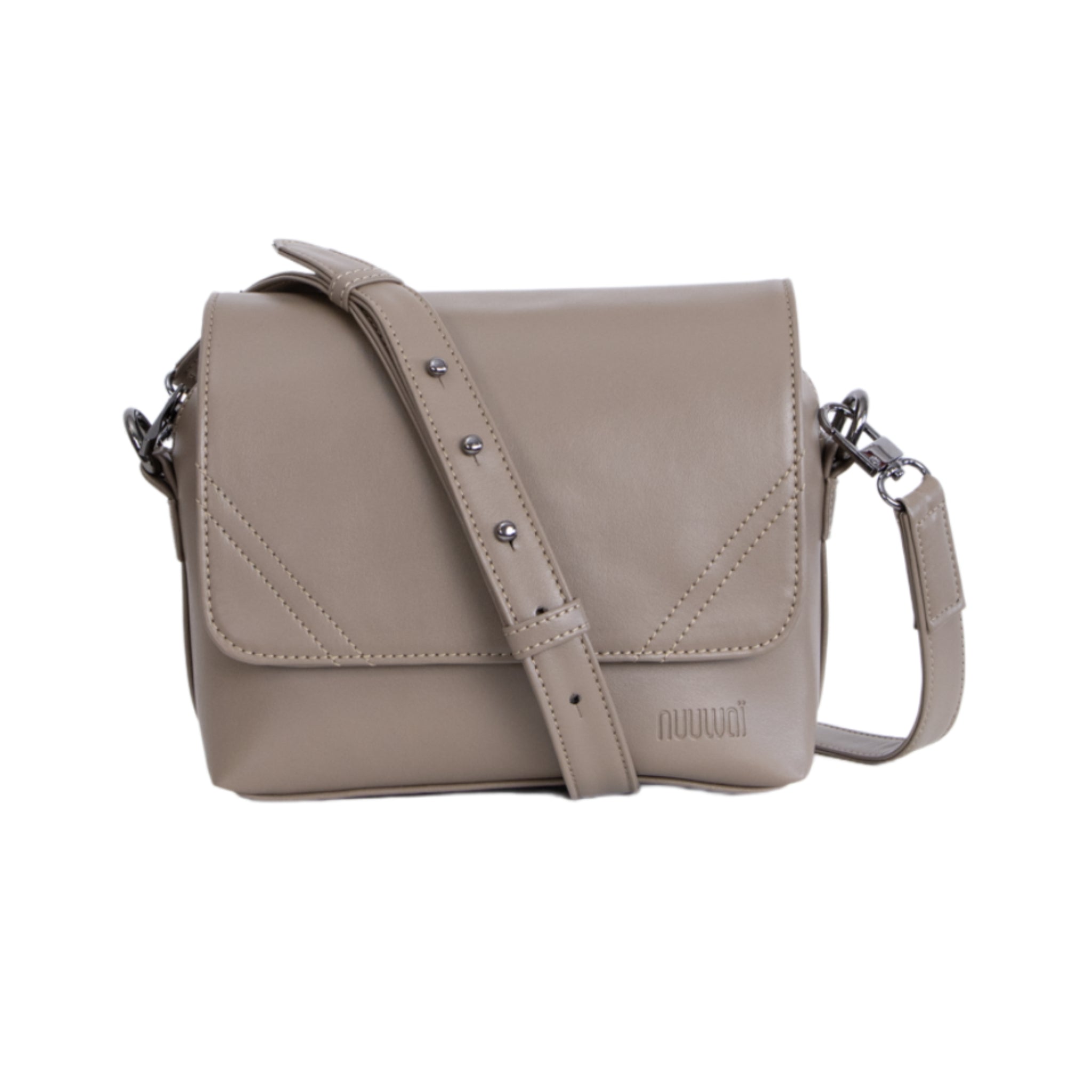 nuuwai Vegane Crossbody Tasche "ELLI" Soft Taupe