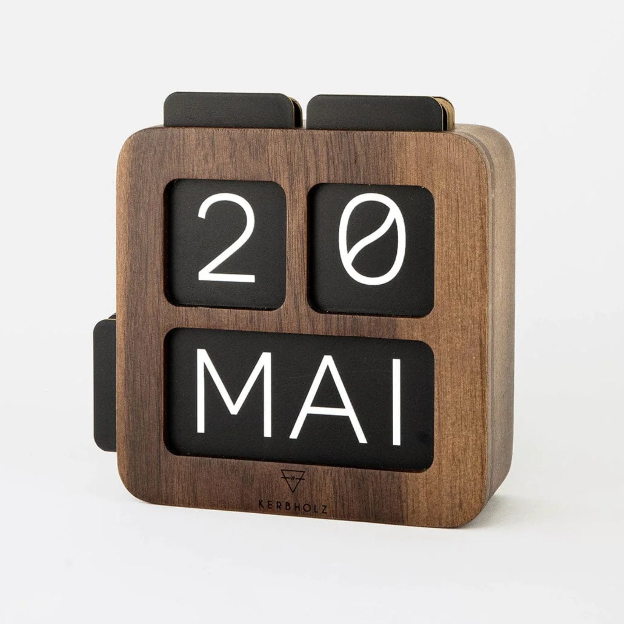 KERBHOLZ Tischkalender aus Massivholz "EWIKK" Walnut