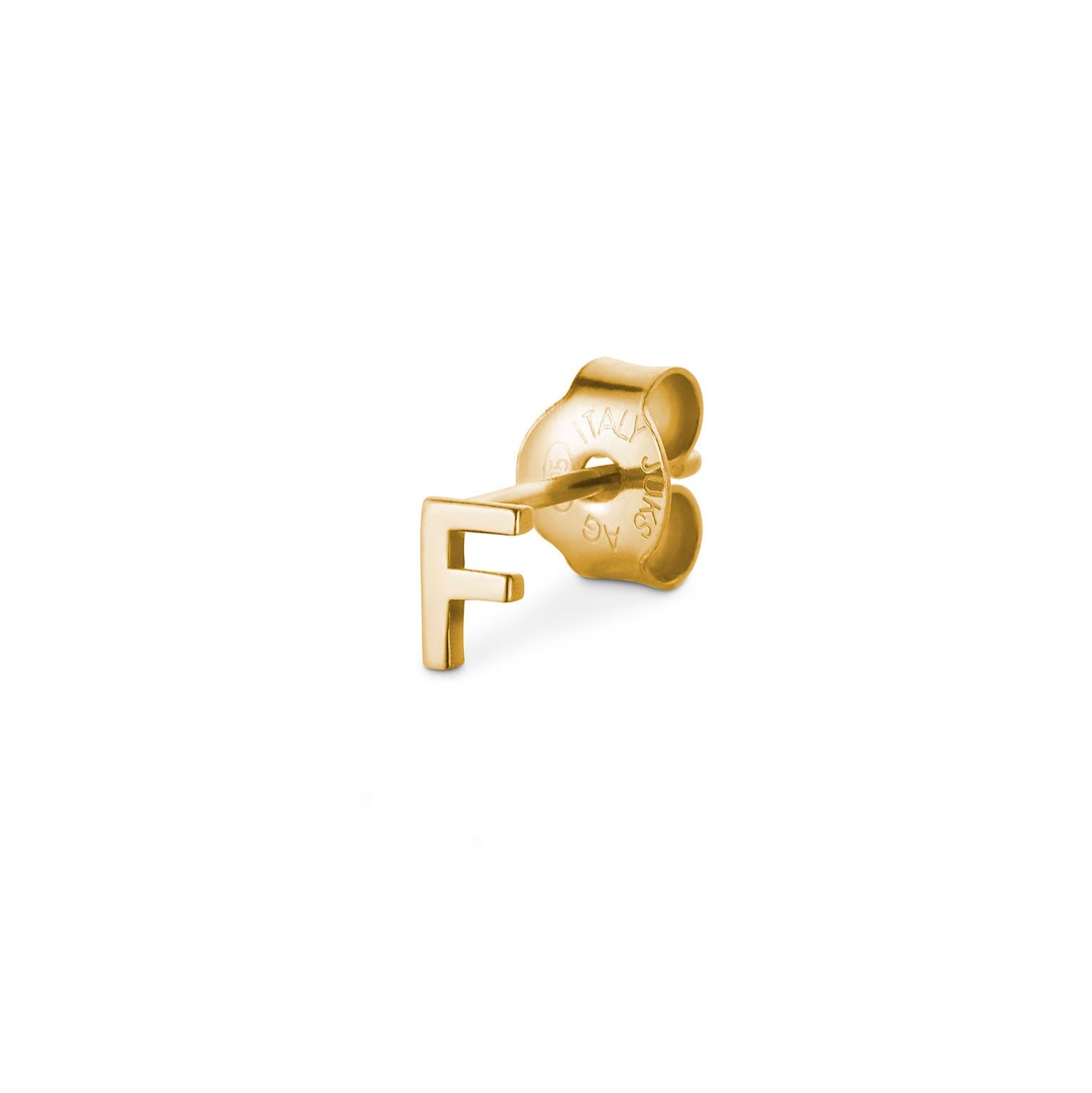 Jukserei Ohrstecker "LETTER" Gold F