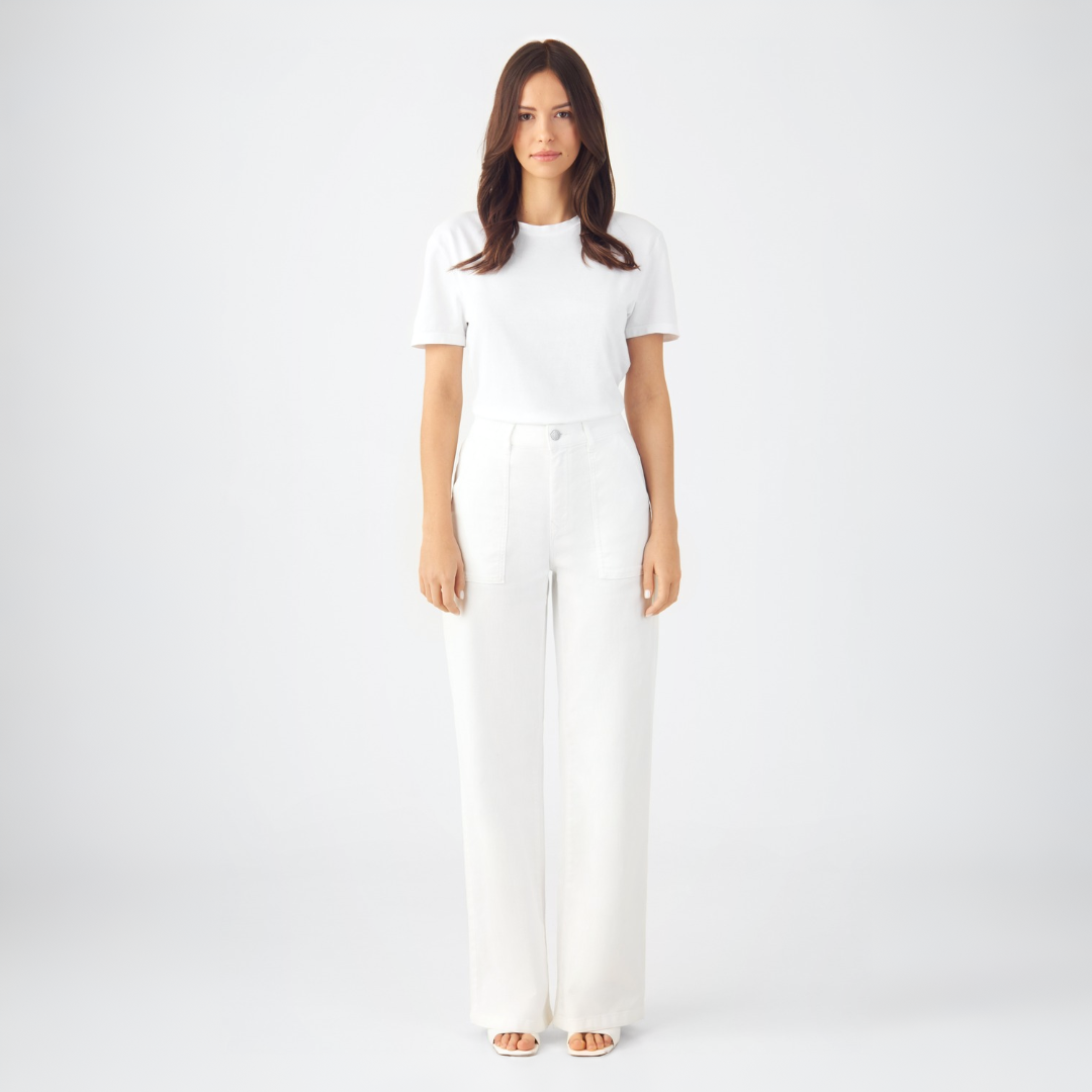 DAWN Denim Damen Jeans "DEW" White Denim