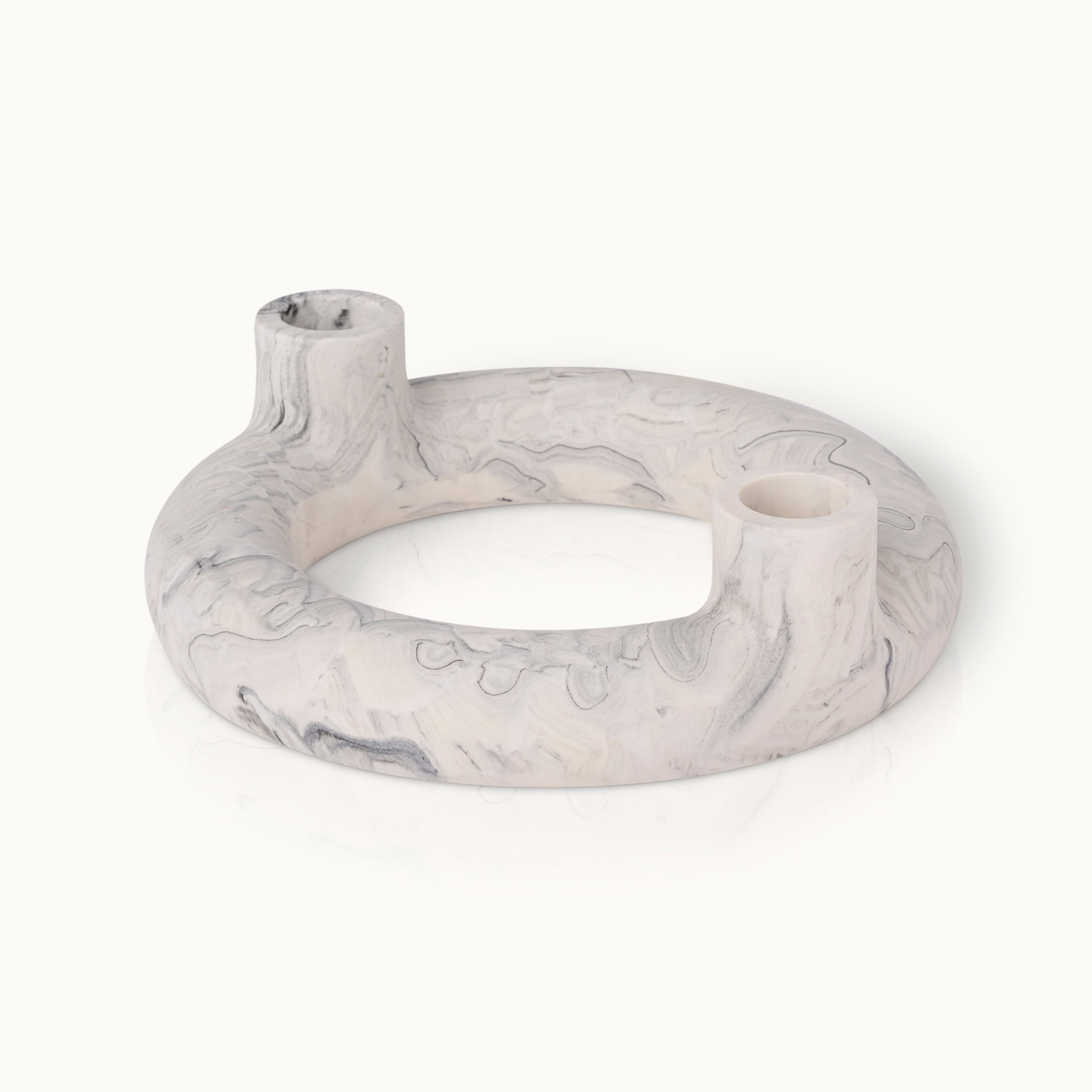 by Vivi Kerzenständer Doppel Marble