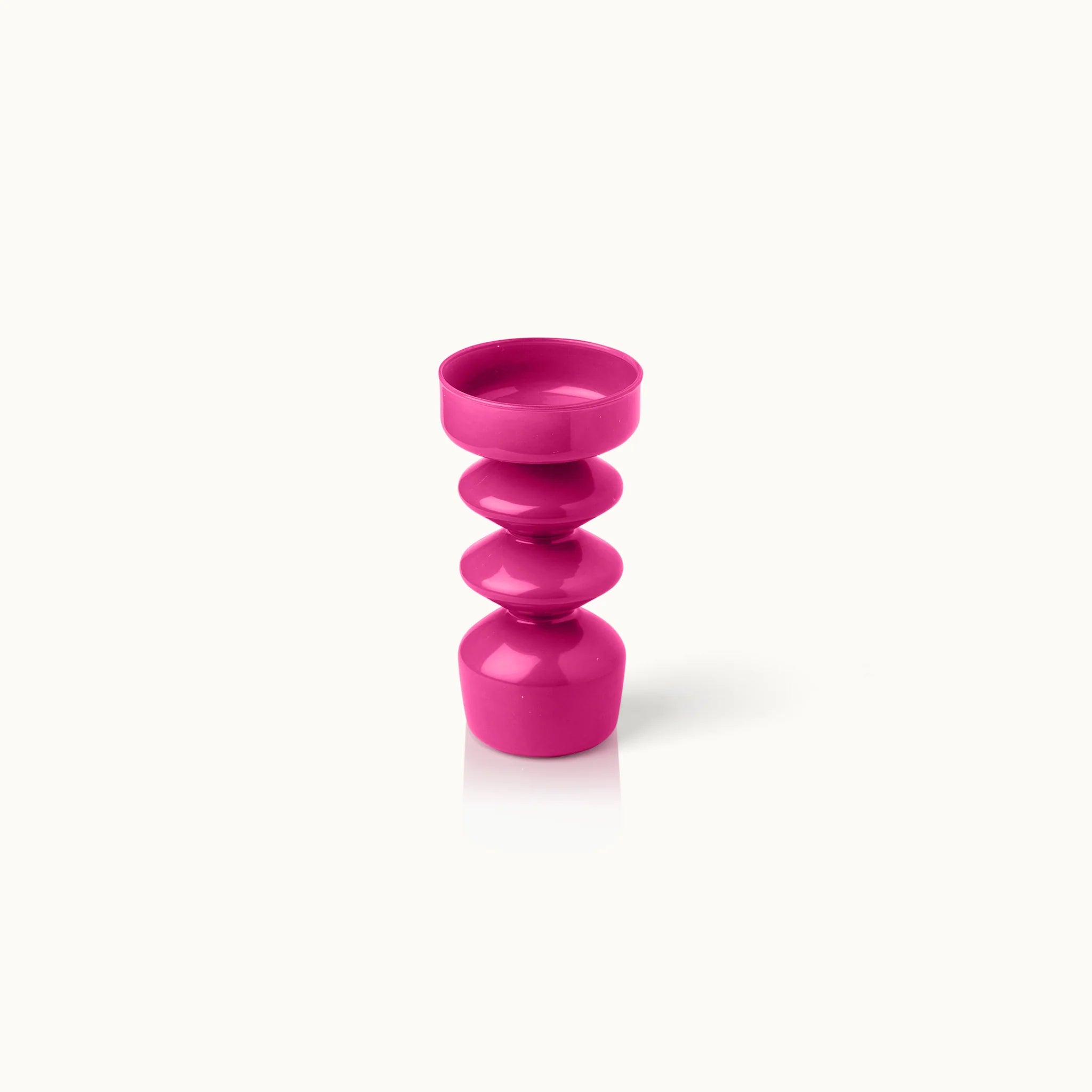 by Vivi Kerzenständer "Glas" 7x7x15.5 cm Royal Pink