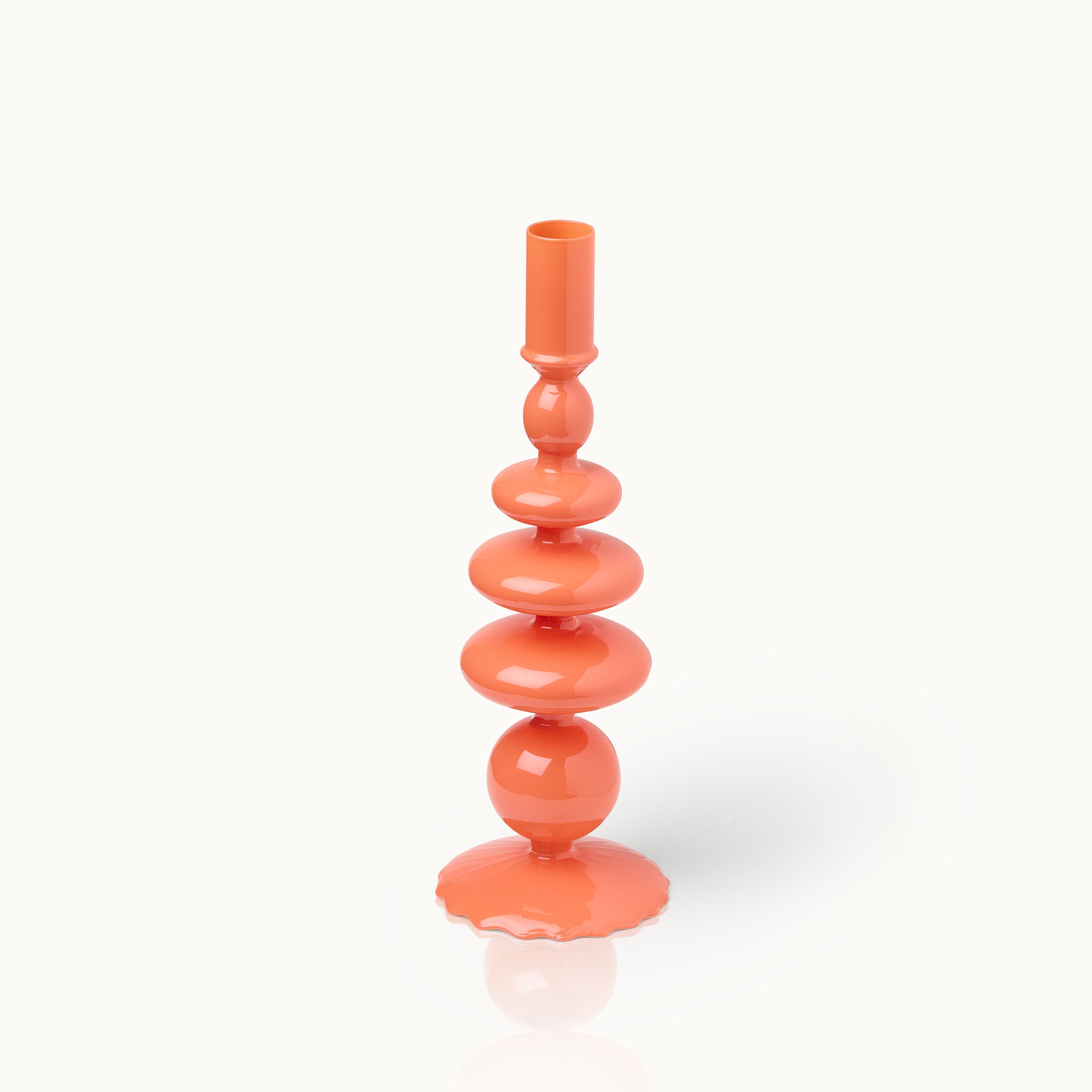 by Vivi Kerzenständer "Glas" 9x2.3x28 cm Bubble Peach