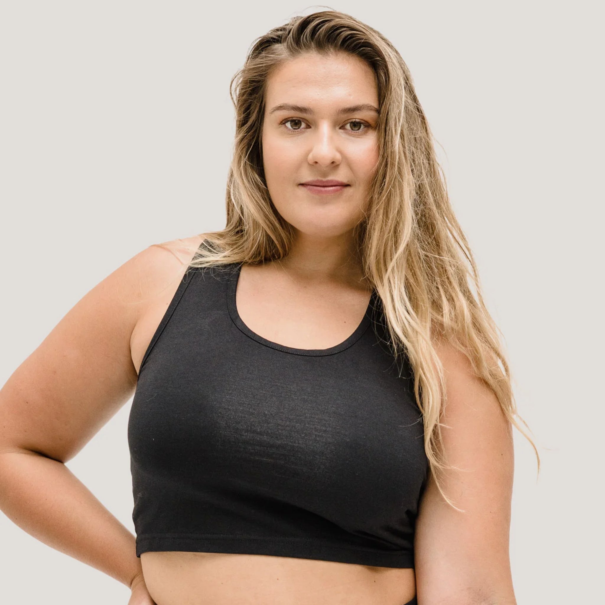 Lotuscrafts Womens Crop Top Jet Black