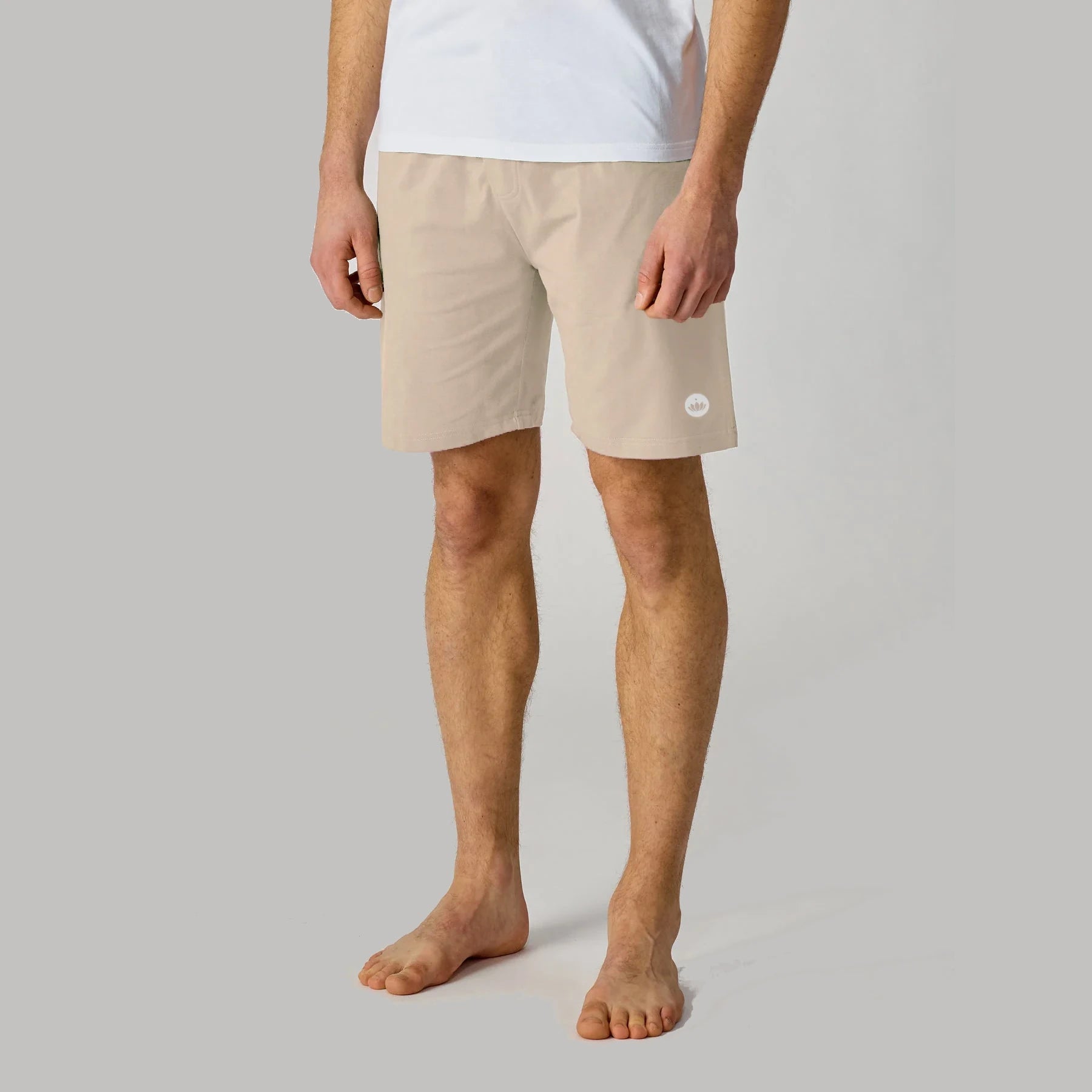 Lotuscrafts Organic Mens Yoga Short Light Taupe