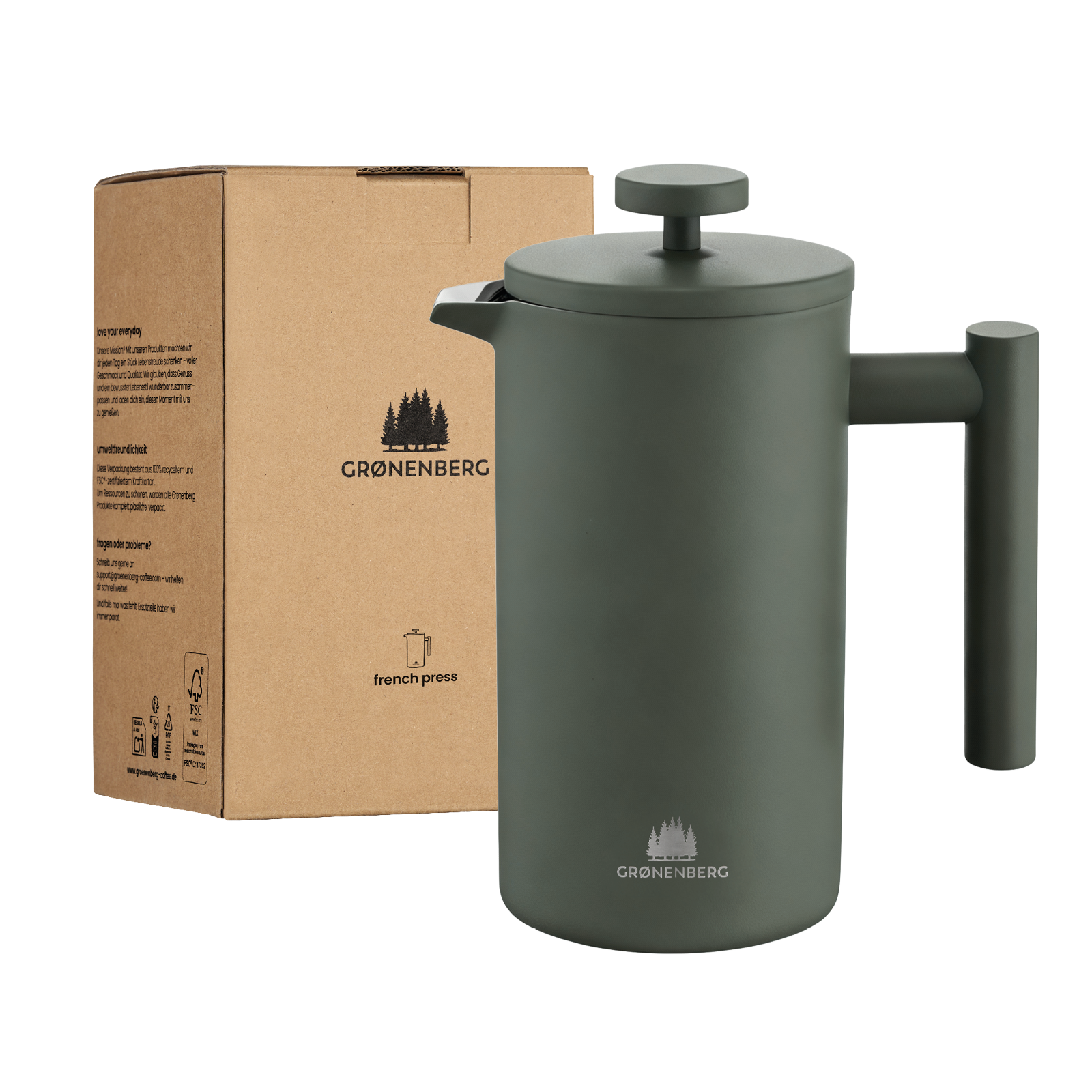 Groenenberg Edelstahl French Press Forest