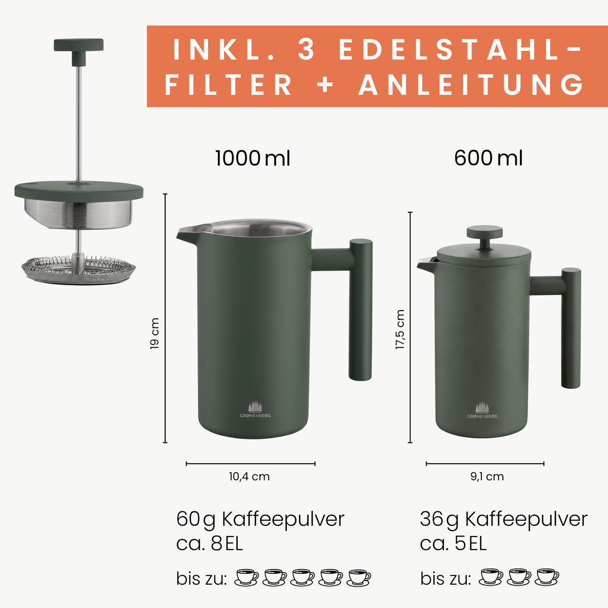 Groenenberg Edelstahl French Press