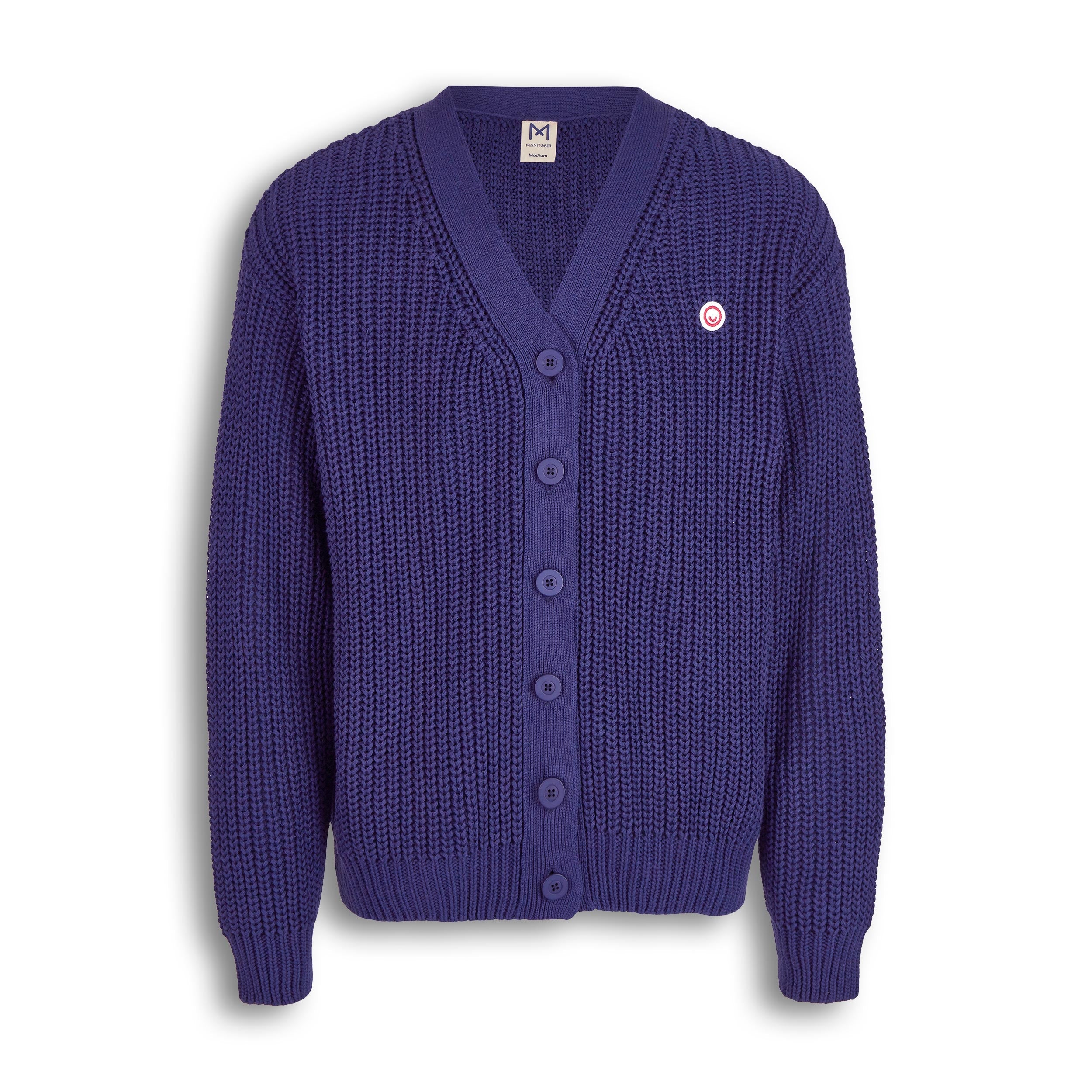 Manitober Unisex Oversize Strickjacke S Navy