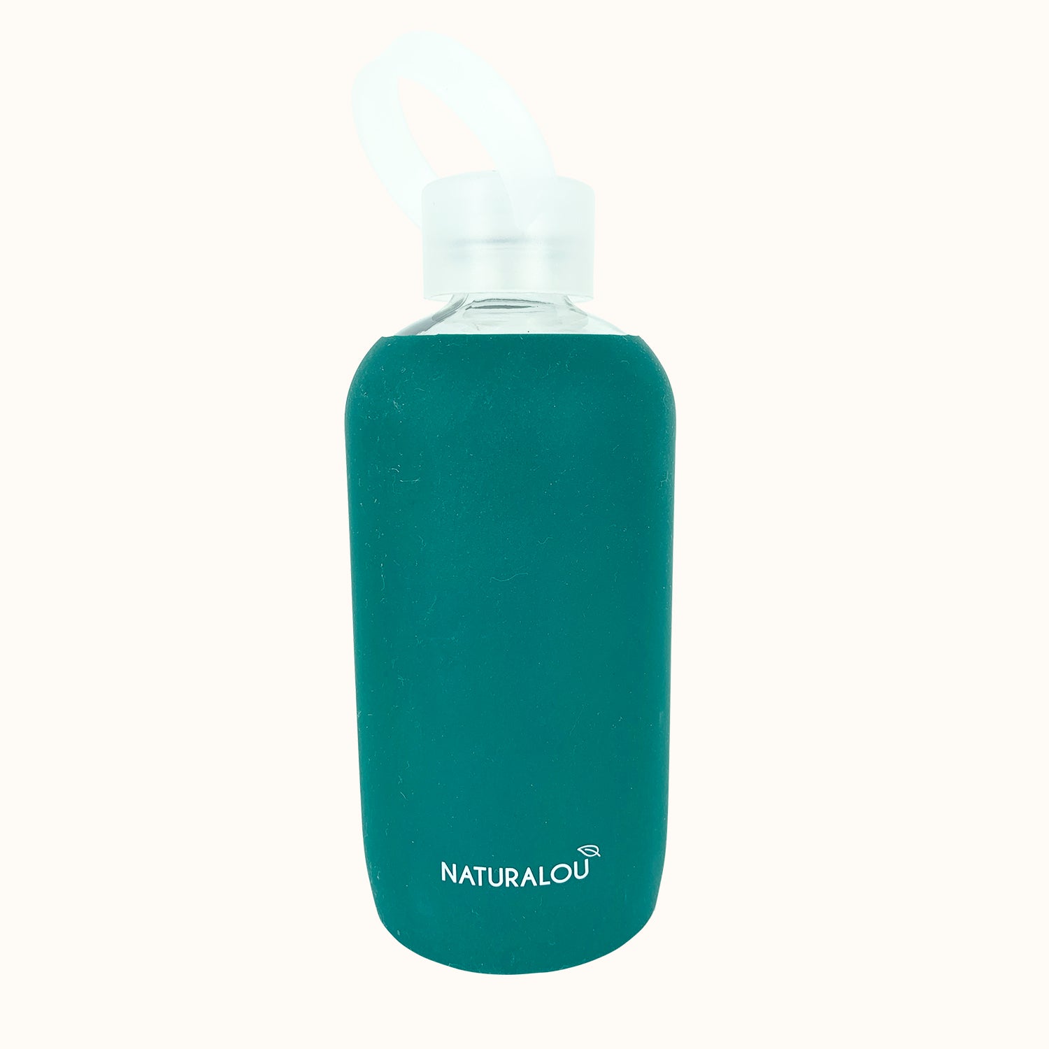 Naturalou Trinkflasche aus Glas 500ml Grün