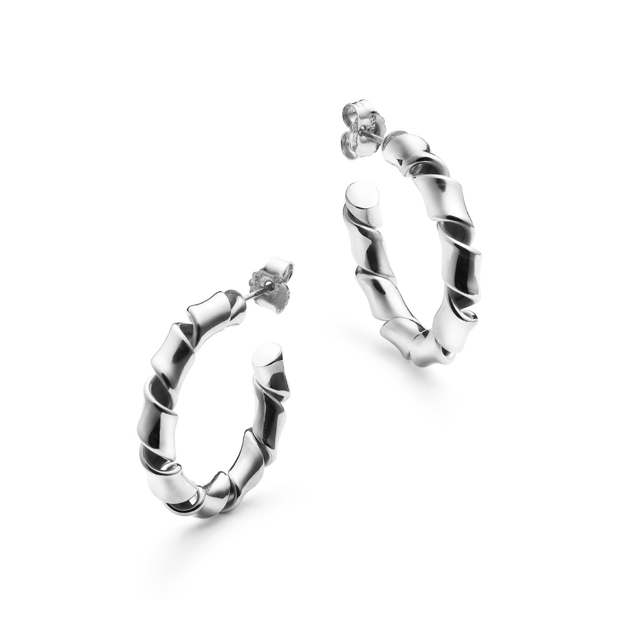 Jukserei Ohrstecker "FLASH HOOP BIG" Silber Ø 24 mm