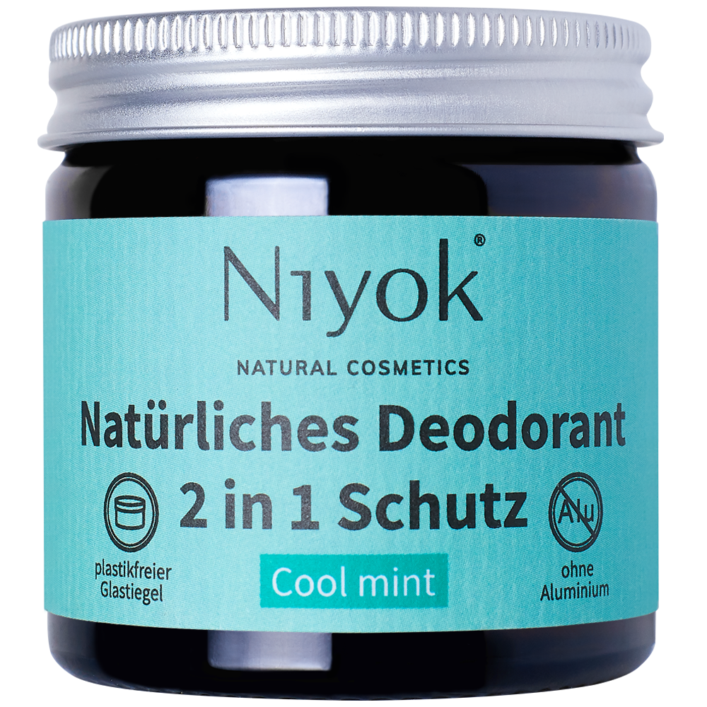 Niyok 2 in 1 anti-transpirante Deocreme - Cool Mint 40 ml
