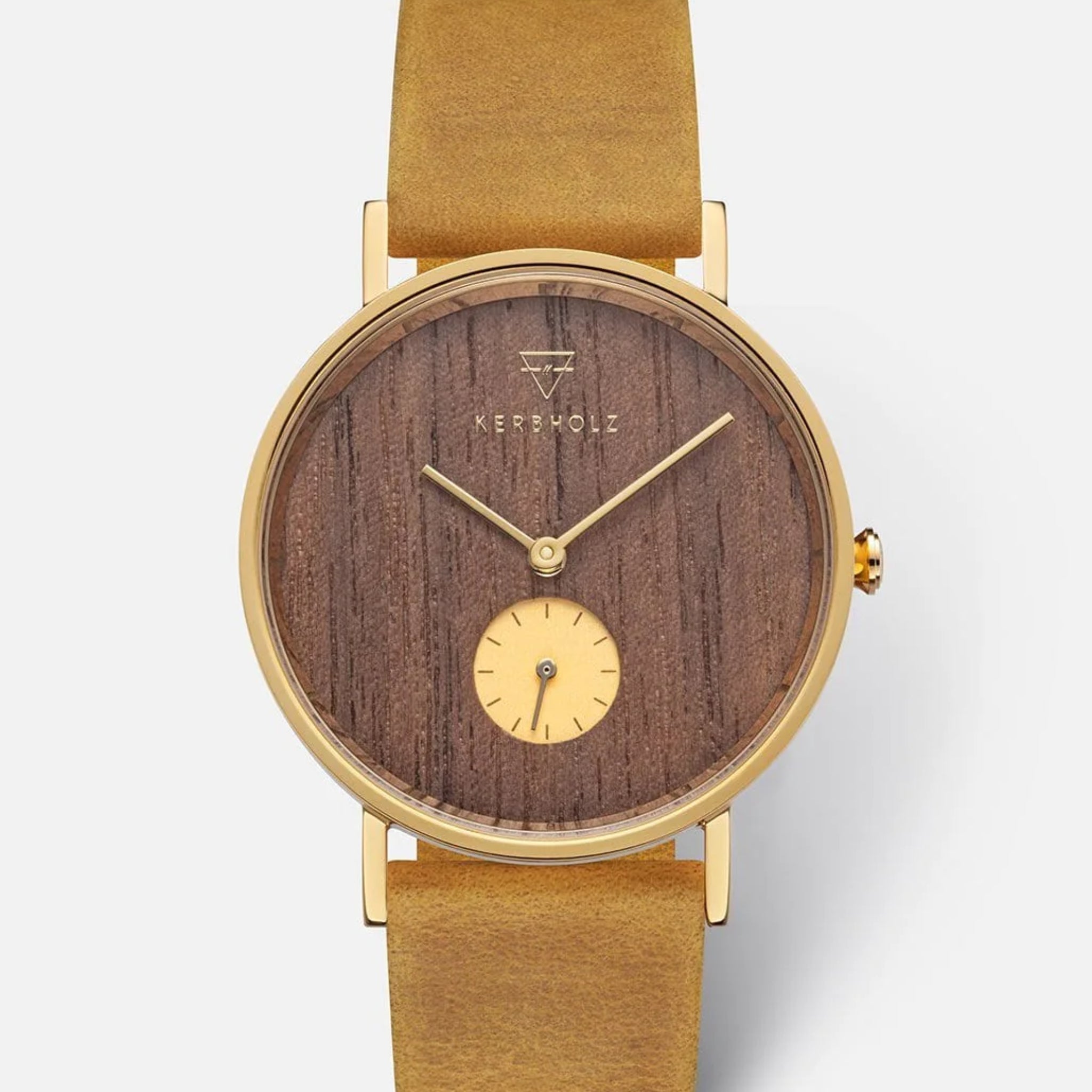 KERBHOLZ Armbanduhr "FRIDA" Walnut Mustard