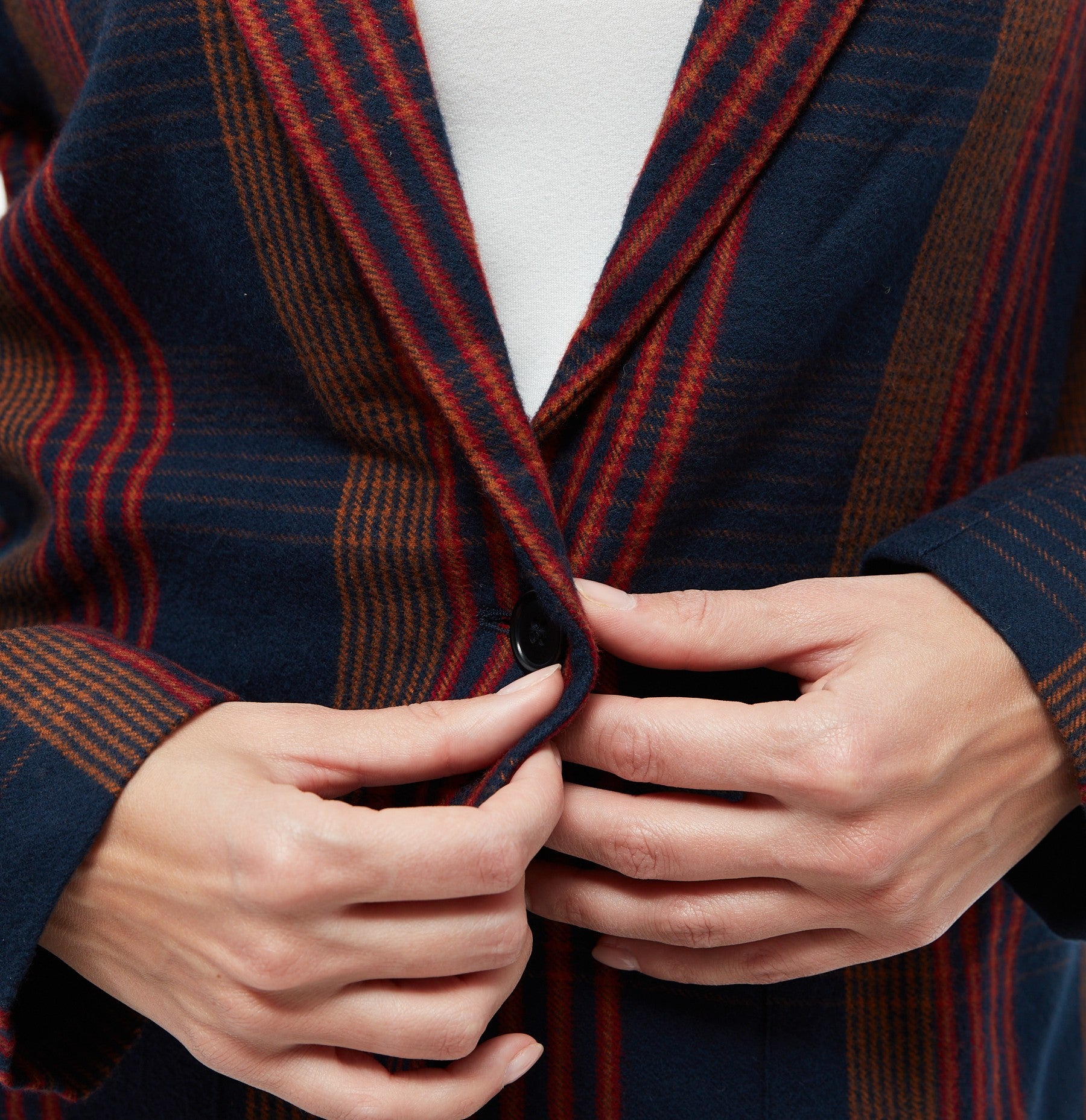 Edith - Blue / Brown / Red (Checked)
