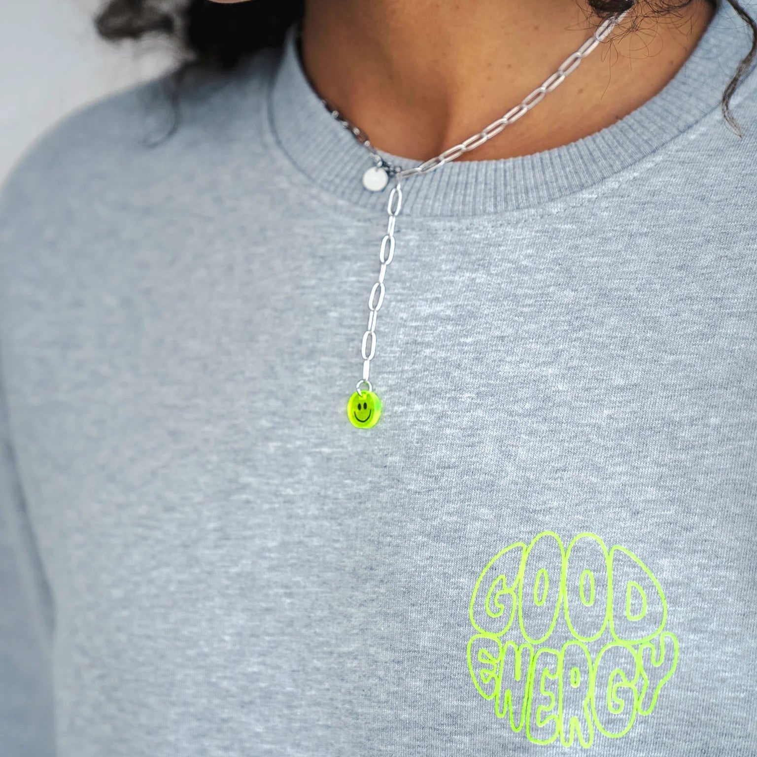 Kiss My Neon Sweater "Good Energy"