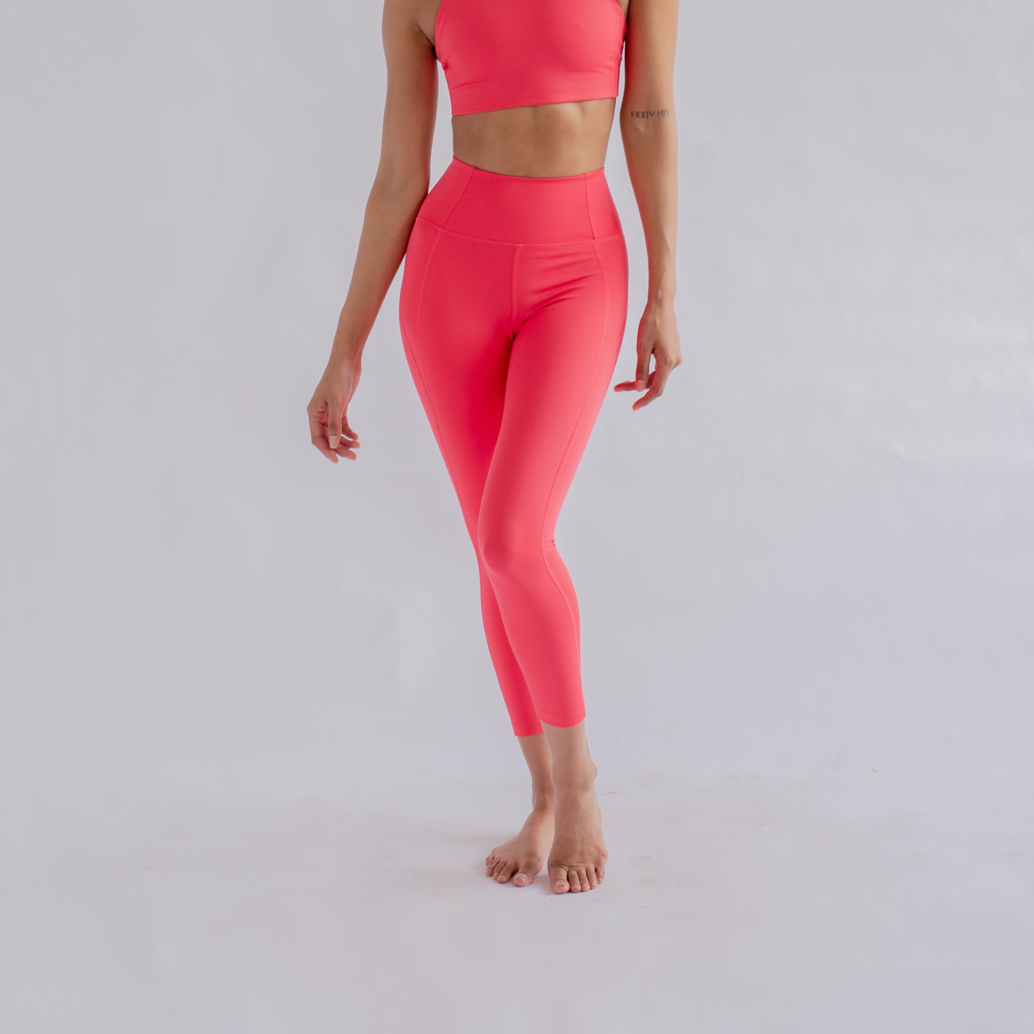 Girlfriend Collective Compressive "High Rise" Legging 7/8 Geranium