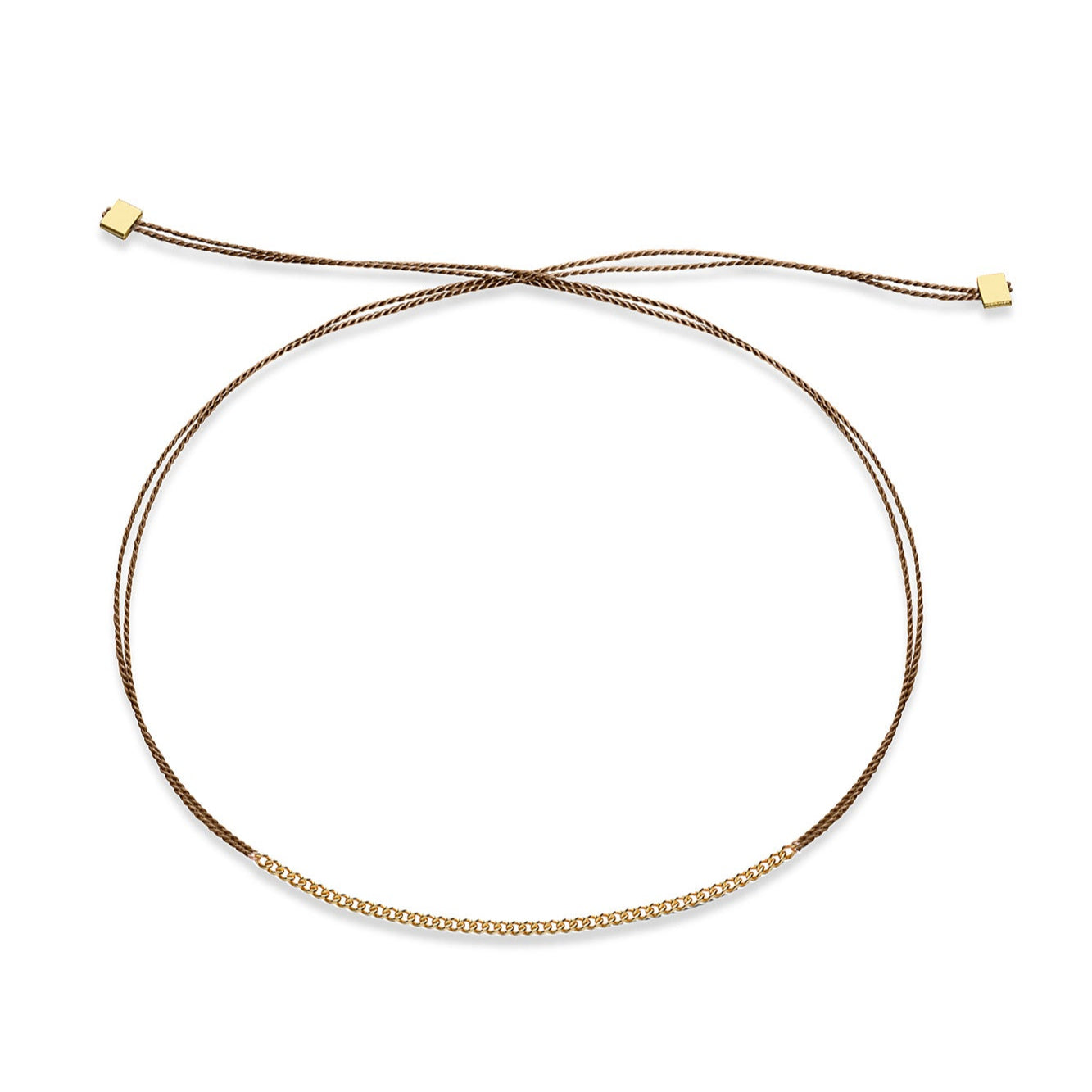 Jukserei Armband "GOOD LUCK CHAIN" Haselnuss