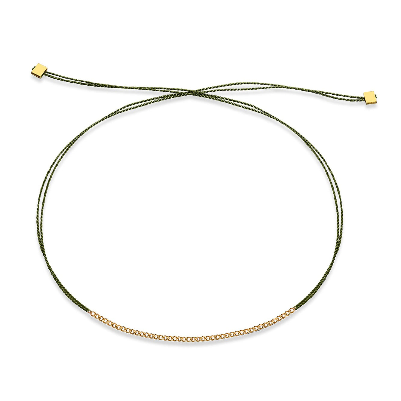 Jukserei Armband "GOOD LUCK CHAIN" Oliv