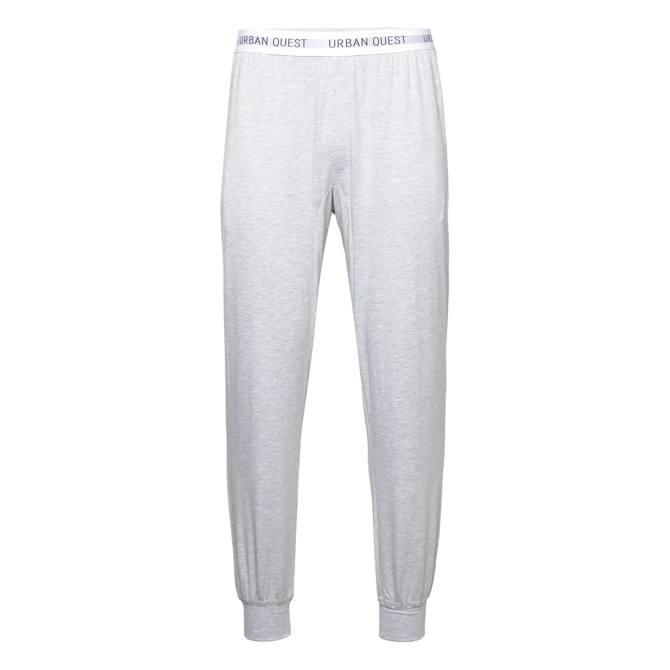 Graue Jogginghose mit elastischem Bund und "Urban Quest"-Schriftzug.